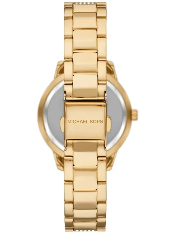 Dos de la Michael Kors MK4684 avec fermoir gravé Michael Kors et bracelet doré