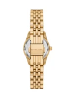 Dos de la Michael Kors MK4802 avec fermoir doré gravé Michael Kors et bracelet à maillons dorés