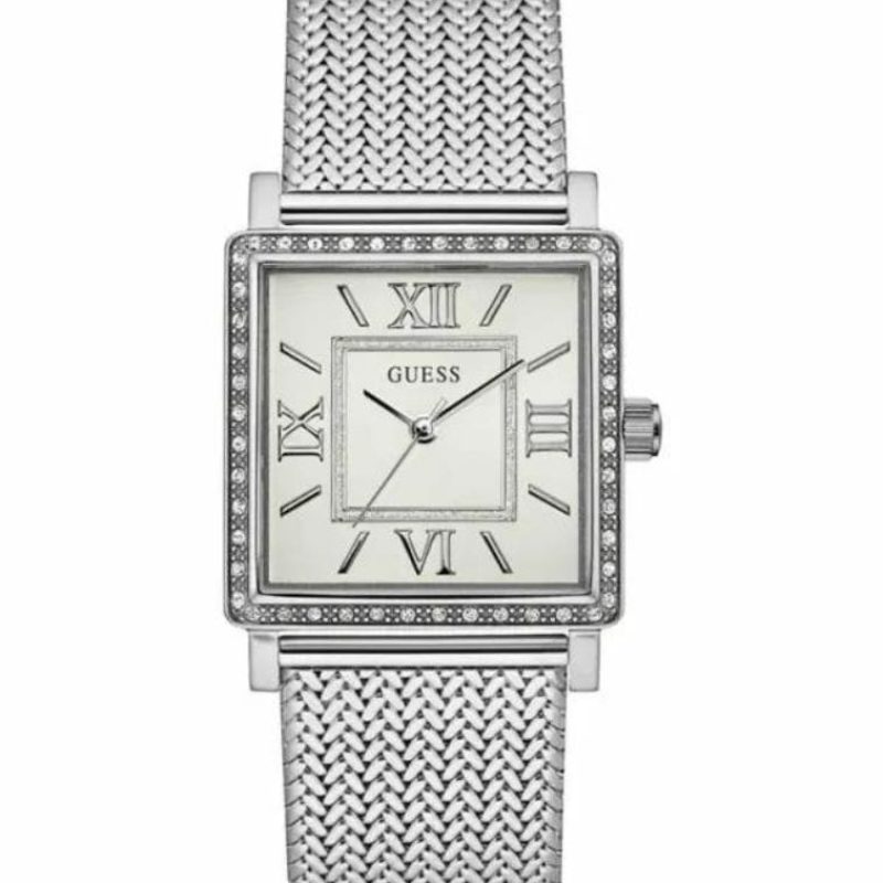 Photo de la montre Guess W0826L1 pour femme, vue de face et portée au poignet