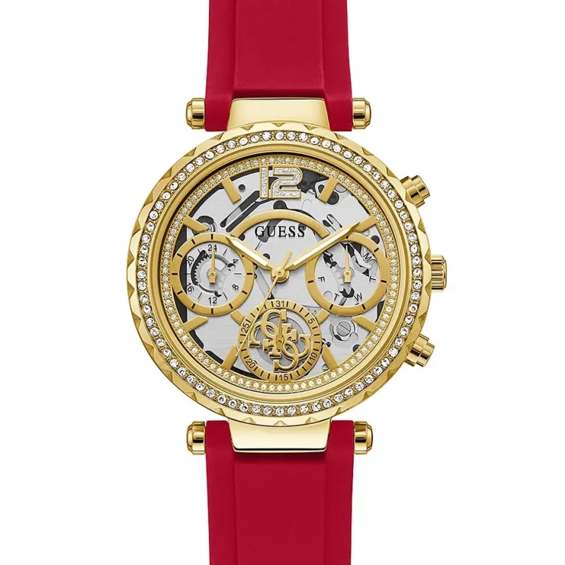 guess gw0484l1 solstice montre femme cadran transparent dore au maroc
