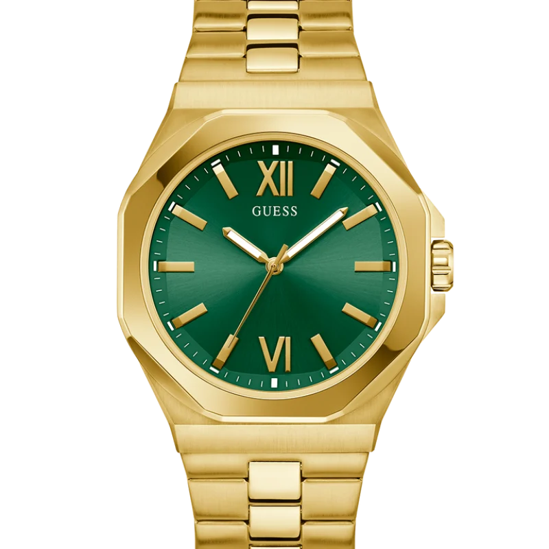 Montre GUESS GW0849G2 Emperor à cadran vert et bracelet acier doré