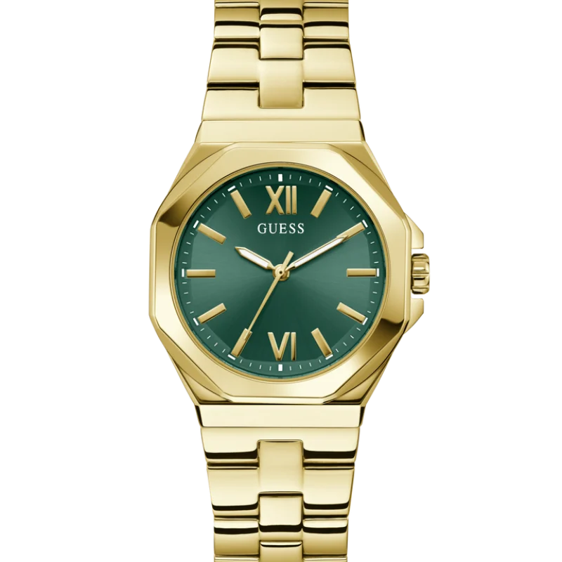 guess gw0873l2 cadran vert doré pour femme au maroc