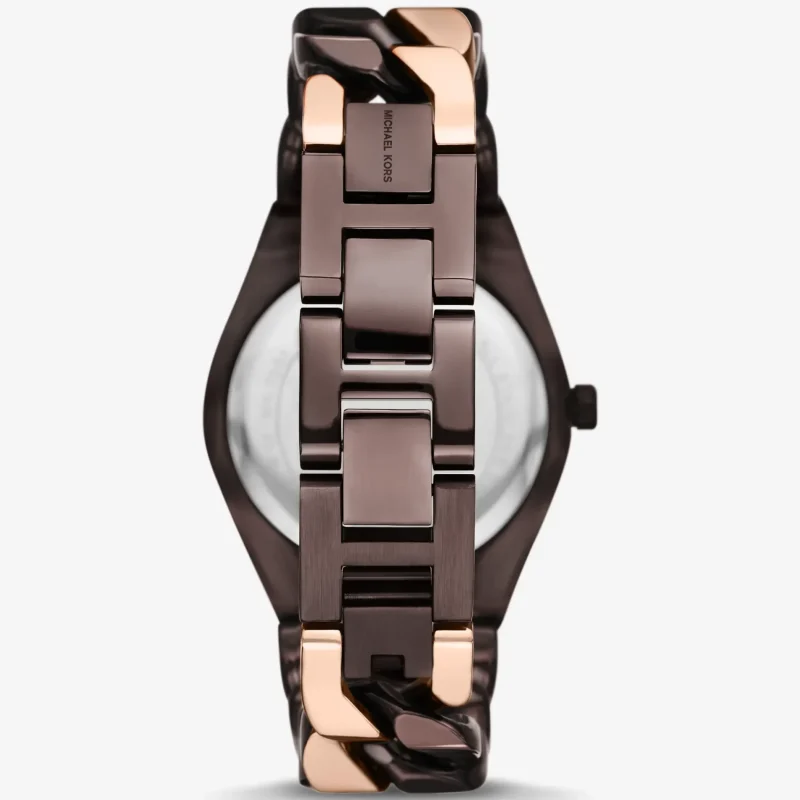 michael kors mk7501 montre femme bracelet chaine bicolore detail dos