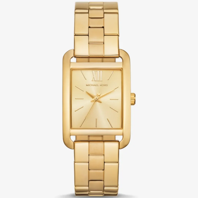 Petite montre Michael Kors MKO1031 Monroe de ton or avec cadran champagne et chiffres romains