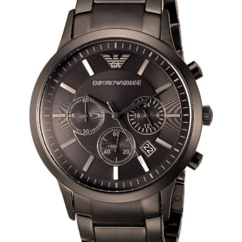 Montre Emporio Armani AR2454 Renato de couleur grise pour homme au Maroc.