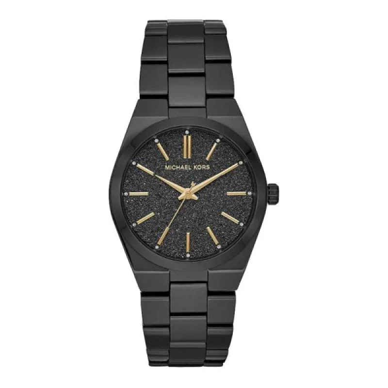 montre michael kors mk6625 cadran noir acier noir pour femme au maroc
