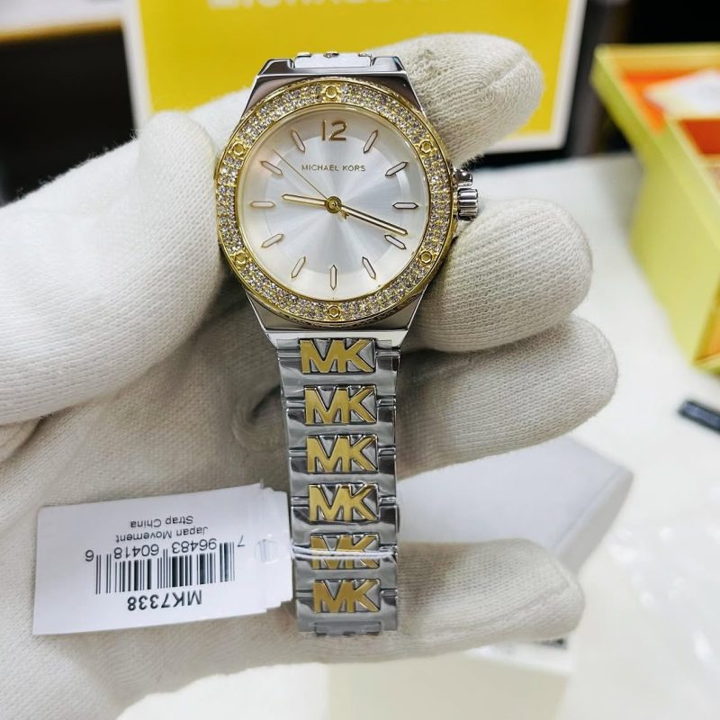 michael kors mk7338 montre femme detail cadran cristaux lunette