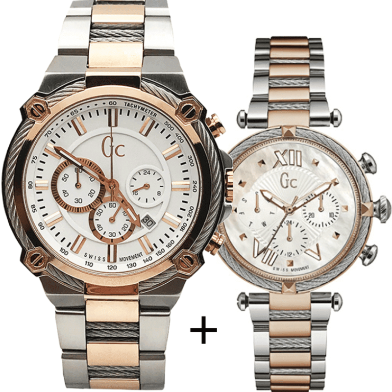 Pack montres GC Guess couple Y24002G2MF et Y16002L1 – Planetawatches Maroc